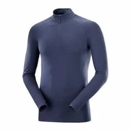 Koszulki sportowe damskie - Koszulka Salomon Essential Seamless Mood Indigo - miniaturka - grafika 1