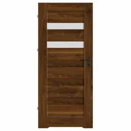 Drzwi wewnętrzne - Skrzydło drzwiowe łazienkowe z podcięciem wentylacyjnym Notus orzech trend 80 lewe Nawadoor - miniaturka - grafika 1