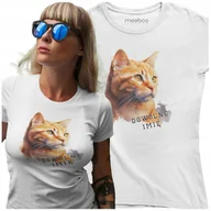 Koszulki i topy damskie - KOSZULKA DAMSKA Ginger Tabby Cat KOSZULKI MÓJ KOT Z NADRUKIEM IMIĘ PREZENT - miniaturka - grafika 1