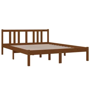 Lumarko Rama łóżka, miodowy brąz, lite drewno, 140x190 cm - Łóżka Lumarko Rama łóżka, miodowy brąz, lite drewno, 140x190 cm - Łóżka - miniaturka - grafika 4