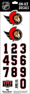 Numery na kasku Sportstape  ALL IN ONE HELMET DECALS - OTTAWA SENATORS - Hokej - miniaturka - grafika 1