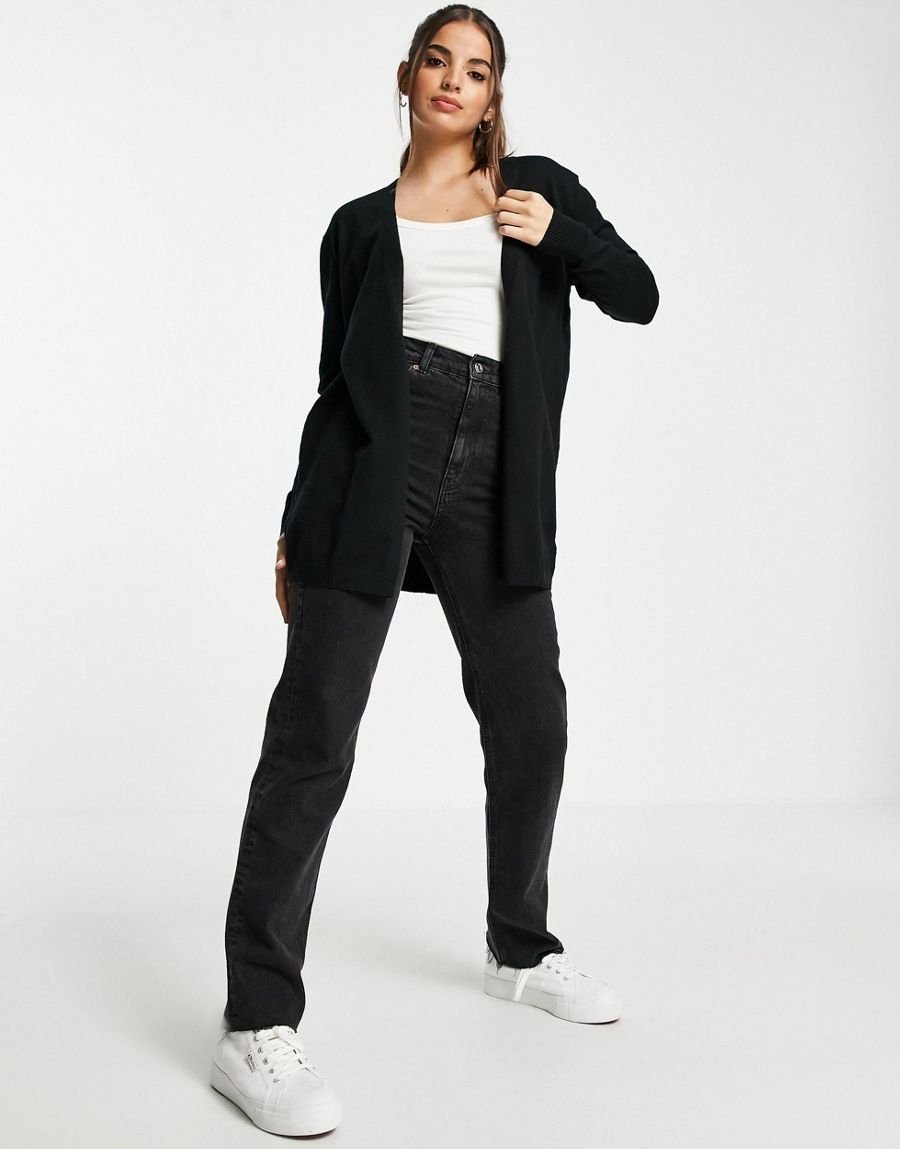 Sweter Damski Czarny Klasyczny Casual 32 1Rnx