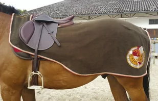 Equi-Theme Derka treningowa polarowa CSI 5* - brązowy - Derki dla konia - miniaturka - grafika 1