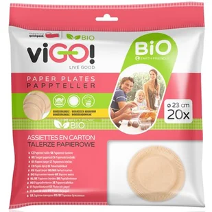 Talerz papierowy VIGO 7312222 23 cm (20 sztuk) - Akcesoria do grilla - miniaturka - grafika 1