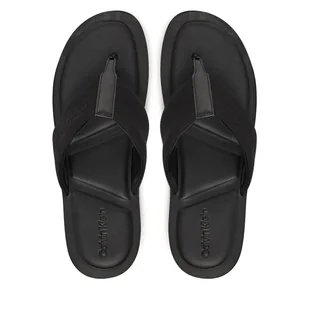 Japonki Calvin Klein Toepost Cv Logo HM0HM01745 Czarny - Klapki i japonki męskie - miniaturka - grafika 1
