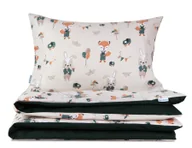 Pościel dla dzieci - Pościel 90x120 niemowlęca Leśne urodziny z plecaczkiem - miniaturka - grafika 1