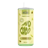 Żele pod prysznic dla mężczyzn - On Line Fruity Shot Avocado, żel pod prysznic, 390 ml - miniaturka - grafika 1
