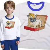 Piżamy dla dziewczynek - Piżama dziecięca Mops I Pizza Pies Słodki Mopsik 86/92 - VoloDonum - miniaturka - grafika 1