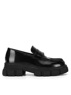 Półbuty damskie - Badura Loafersy ELANA-01WI-002 Czarny - miniaturka - grafika 1