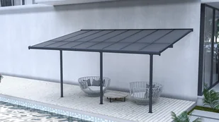 Wiata ogrodowa ATLANTA 3x5m Cold Grey - Garaże i wiaty - miniaturka - grafika 1