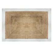 Dywany - Dywan z juty prostokątny 120 x 170 cm z białym obramowaniem 168857Z - miniaturka - grafika 1