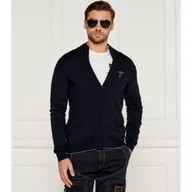 Swetry męskie - Aeronautica Militare Wełniany kardigan | Regular Fit - miniaturka - grafika 1