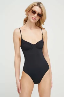 Calvin Klein jednoczęściowy strój kąpielowy kolor czarny miękka miseczka - Stroje kąpielowe - miniaturka - grafika 1
