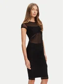 Sukienki - Guess Sukienka koktajlowa W5YK66 KBAH2 Czarny Regular Fit - miniaturka - grafika 1