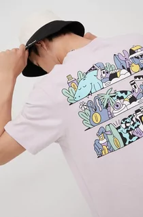 Koszulki męskie - Billabong t-shirt bawełniany x BOKU kolor fioletowy z nadrukiem - grafika 1