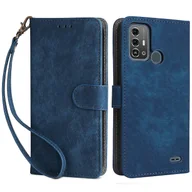 Portfele - Do etui ZTE Blade A53 Pro Portfel blokujący RFID Pokrowiec na stojak z paskiem Niebieski Style B ZTE Blade A53 Pro - miniaturka - grafika 1