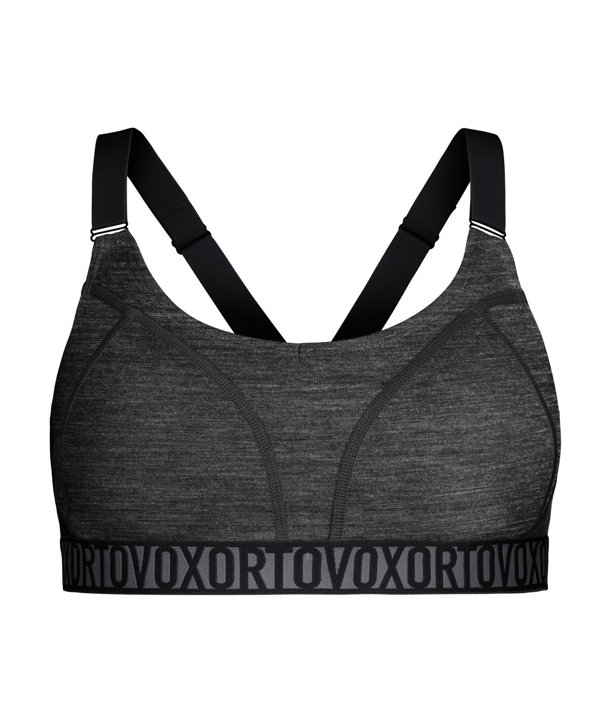 Biustonosz damski Ortovox 150 Essential Sports Top Women's Black Raven Blend XL