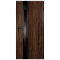 Drzwi zewnętrzne - Isoxa Drzwi zewnętrzne stalowe wejściowe Buena Shadow 68 orzechowe 90 prawe - miniaturka - grafika 1