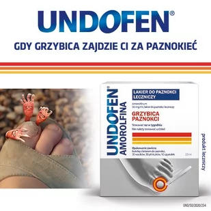 Omega Pharma Undofen Amorolfina leczniczy lakier do paznokci 2,5 ml | DARMOWA DOSTAWA OD 199 PLN! - Problemy skórne - miniaturka - grafika 3