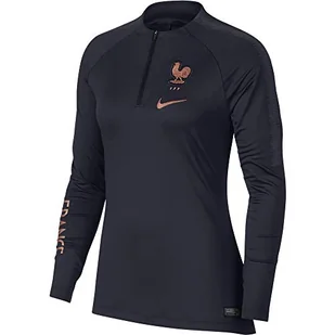 Nike Damska bluza Fff Nk Dry Sqd Dril bluza damska zielony Ciemny obsydian/ciemny obsydian/P4 M - Bluzy damskie - miniaturka - grafika 1