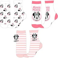 Skarpetki dla dzieci - Skarpetki dla dziewczynki Myszka Minnie 3 Pary Kolorowe - miniaturka - grafika 1