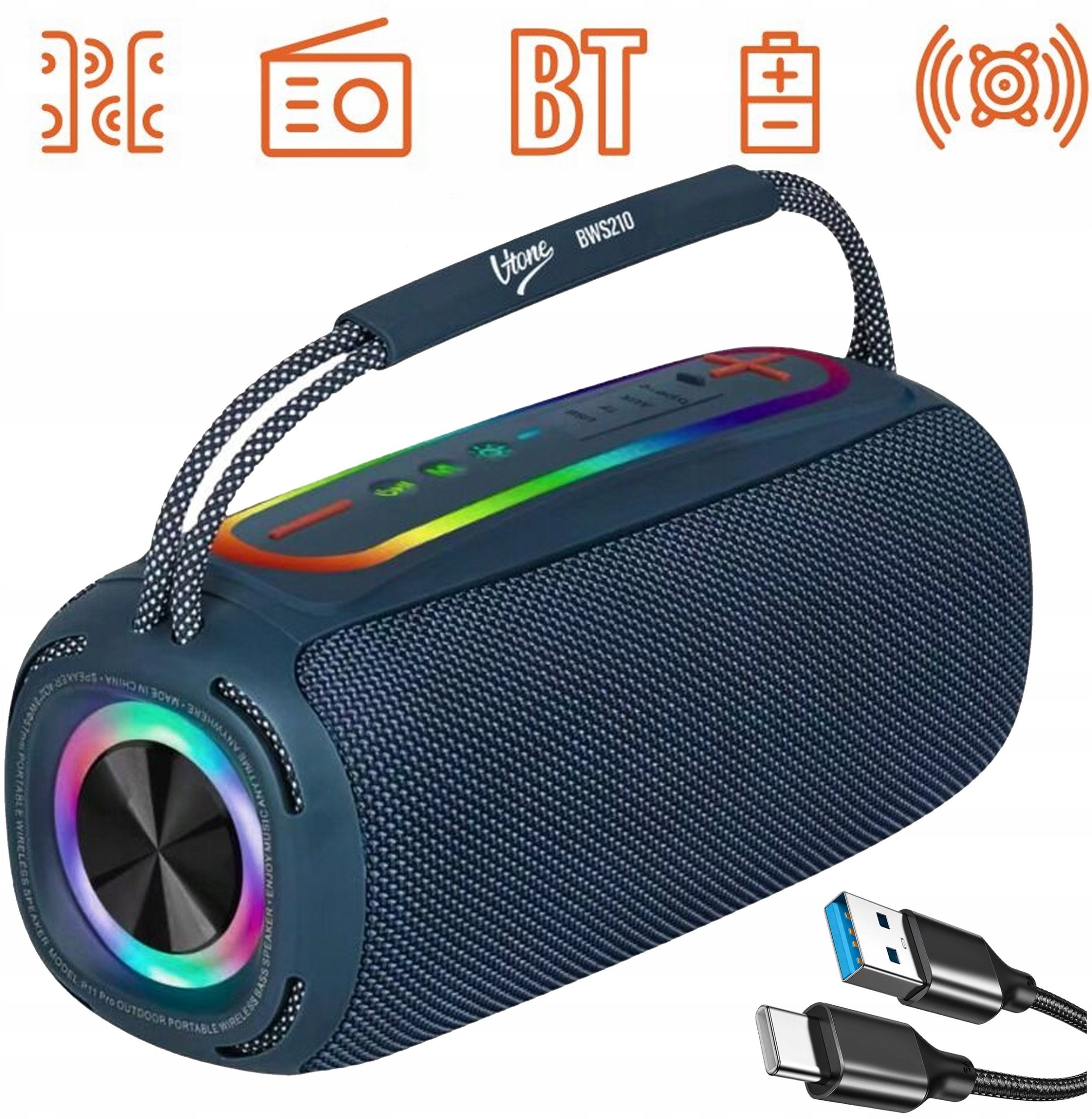 V-TONE BWS210 BL głośnik Bluetooth bezprzewodowy p