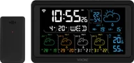 Stacje pogodowe - Orno Wielofunkcyjna stacja pogodowa, bezprzewodowa, Wi-Fi, czarna - miniaturka - grafika 1