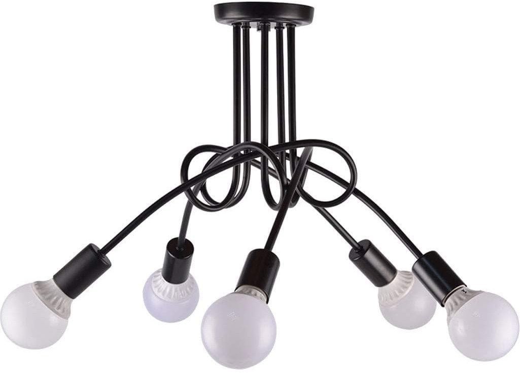 Lampa sufitowa metalowa loft supła wisząca AT42-5SZ-Black