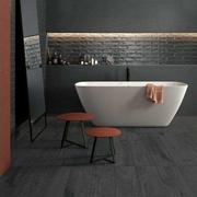 Płytki ceramiczne - ABK Crossroad Wood Coal - płytka ceramiczna/gres 32x120x4,5x1,5 cm rett. 9 mm naturale gradone top - miniaturka - grafika 1