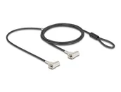 Kontrola dostępu - Navilock 20934 zapięcie do kabli Czarny, Srebrny 1,8 m - miniaturka - grafika 1