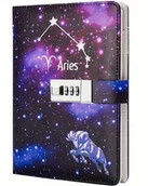 Notesy i bloczki - DZIENNIK PLANER NA SZYFR ZNAK ZODIAKU BARAN PAMIĘTNIK NOTATNIK NOTES A5 - miniaturka - grafika 1