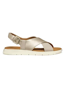 Geox Sandały w kolorze złoto-beżowym - Sandały damskie - miniaturka - grafika 1