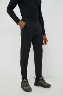 Spodnie męskie - Outhorn spodnie treningowe męskie kolor czarny gładkie - grafika 1