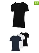 Koszulki męskie - Fila Koszulki (3 szt.) w kolorze czarnym, granatowym i białym - miniaturka - grafika 1