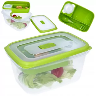 Plastikowy pojemnik na żywność 1,7 l zielony - Pojemniki kuchenne - miniaturka - grafika 1