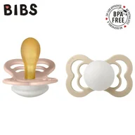 Śliniaki i fartuszki - BIBS SUPREME 2-PACK BLUSH NIGHT & VANILLA NIGHT M Smoczek Symetrycznyy kauczuk Hevea - miniaturka - grafika 1