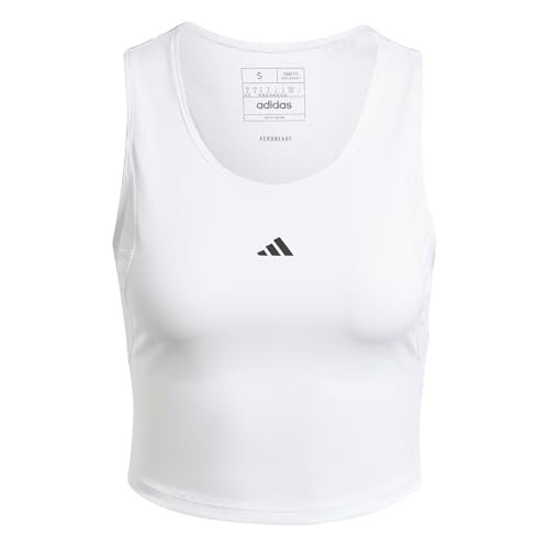 adidas Kobiety TECHFIT Cropped Training Tank Top, WHITE, L