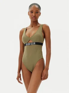 Calvin Klein Swimwear Strój kąpielowy KW0KW02746 Zielony - Stroje kąpielowe - miniaturka - grafika 1