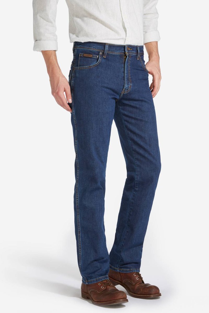 Wrangler Texas Stretch Męskie Spodnie Jeansowe Darkstone W12133009-W32 L34