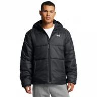 Kurtki męskie - Męska kurtka puchowa pikowana Under Armour Lw Insulated Jacket - czarna - UNDER ARMOUR - miniaturka - grafika 1