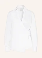 Bluzki damskie - Calvin Klein Bluzka W Stylu Kopertowym weiss - miniaturka - grafika 1