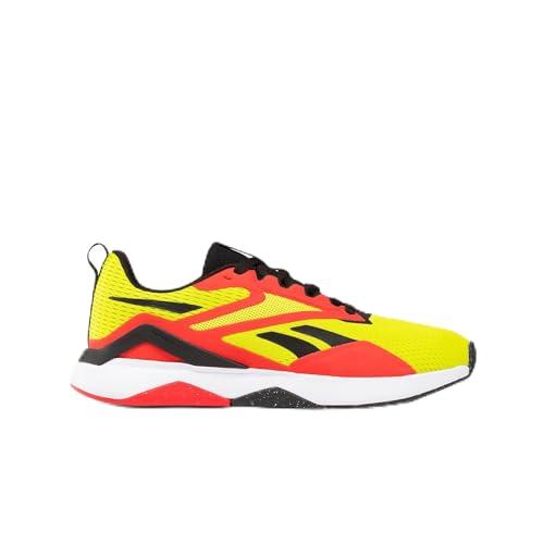 Reebok Męskie tenisówki NANOFLEX TR 2, ACIDYELLOW/czarny/VECTORRED, 42 UK, Acidyellow czarny Vectorred, 47 EU
