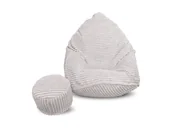 Pufy i podnóżki - Pufa cordoba sako XXXXL worek + gratis śmietankowa - miniaturka - grafika 1