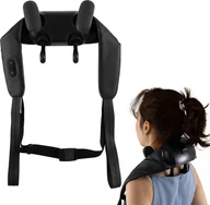 Masażery - COSTWAY masażer karku, masażer ramion, ugniatający masażer shiatsu 4D z 2 ustawieniami ciepła, przenośny bezprzewodowy masażer pleców czarny - miniaturka - grafika 1