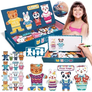 Montessori Układanka Edukacyjna Ubieranie Puzzle Z545 - Zabawki interaktywne dla dzieci - miniaturka - grafika 1