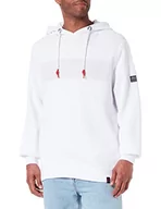 Bluzy męskie - Timezone Męska bluza z kapturem Basic Type Hoodie, biały (pure white), S - miniaturka - grafika 1