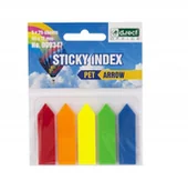 Przybory szkolne - D.RECT Zakładki indeksujące PET 45x12mm Strzałki - miniaturka - grafika 1