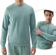 Bluzy męskie - Dresowa męska bluza nierozpinana bez kaptura 4F - miniaturka - grafika 1