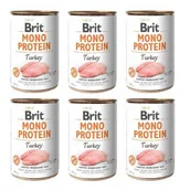 Mokra karma dla psów - BRIT MONO PROTEIN Turkey INDYK Zestaw 6x 400g - miniaturka - grafika 1