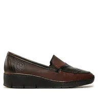 Mokasyny damskie - Mokasyny Rieker 53785-25 Brązowy - miniaturka - grafika 1